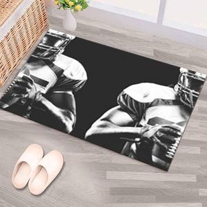 American Football Players Printed <b>Rug</b> - Sport Themed Bedroom Entryway Decor,Chenille <b>Rug</b> - Product Image 5