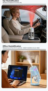 Humidificateur d'air personnalisé en gros avec logo, mini, réservoir d'eau 280 ml, <span class=keywords><strong>ciel</strong></span> étoilé, LED 7 couleurs, pour voiture, bureau, chambre, veilleuse, OEM - Product Image 6