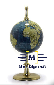 ทองเหลืองโบราณ Astrolabe ทองเหลืองทรงกลม,ของสะสมของสะสมของตกแต่งบ้านทะเลโลกทรงกลมแบบชิ้นเดียว - Product Image 3