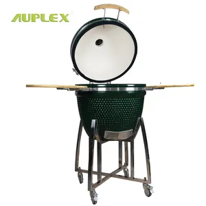 Auplex OEM Grande Taille 18 21 24 29 Pouces Vert Céramique Oeuf Charbon de Bois BBQ Kamado Barbqcue Grills