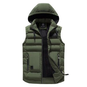 Men's <b>Puffer</b> Vest Removable Hooded Waistcoat Outdoor Winter Vest Padded <b>Puffer</b> Lightweight Outdoor Vest Sleeveless <b>Jacket</b> - Product Image 1