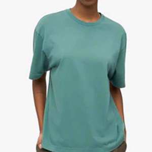 Camisa de ajuste regular de todos los tamaños con logotipo personalizado para mujer, camisetas de algodón y poliéster hechas en fábrica para mujer con bajo MOQ, servicio OEM - Product Image 1