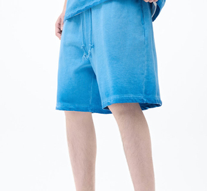 2024 nouveauté personnalisé unisexe été sweat Shorts lourd 100% coton Streetwear Vintage soleil délavé acide lavage shorts pour homme - Product Image 5