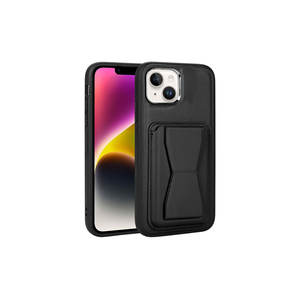 Étui portefeuille en cuir PU Netzy pour iPhone 14 14 Plus 13 Pro Max avec porte-cartes et béquille noir - Product Image 1