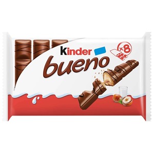 Barra de Chocolate Kinder Bueno, Chocolate con Leche y Crema de Avellanas, Oblea Crujiente, Delicias Dulces, Ideal para el Hogar, la Oficina y Regalos - Product Image 2