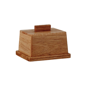 Boîte à beurre rectangulaire de stockage des aliments en couvercle en bois de manguier et couteau design fait main Boîte à beurre en bois - Product Image 3
