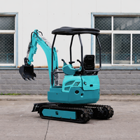 Mini-excavatrice compacte sur chenilles 1T 2T avec accessoires pour moteur importé