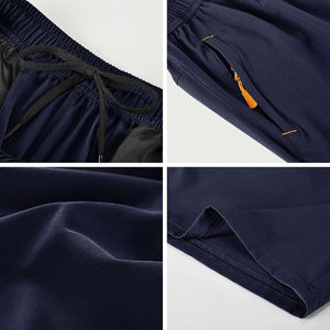 Pantalones cortos transpirables de alta calidad para hombre, pantalones cortos informales para gimnasio, nuevo diseño, pantalones cortos para correr, bolsillos en la cintura elástica - Product Image 6