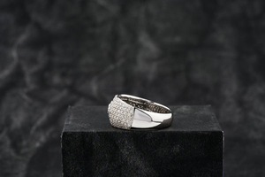 Men's Luxury Fine <b>Rings</b> 10K/14K/18K Gold Trendy Hip Hop Style Full Diamond Rounded Alphabet Natural <b>Ice</b> VVS for Weddings - Product Image 6