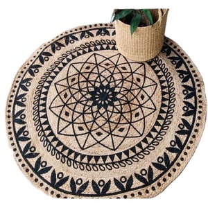 New Wholesale Round Placemats for Dining Table Personalized Top Quality Rattan Placemat Handmade Jute Placemats for Living Room - Product Image 1