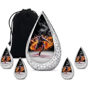 Urne funéraire en aluminium de grande capacité pour cendres adultes Urne funéraire décorative artisanale pour affichage commémoratif à la maison d'Inde - Product Image 6