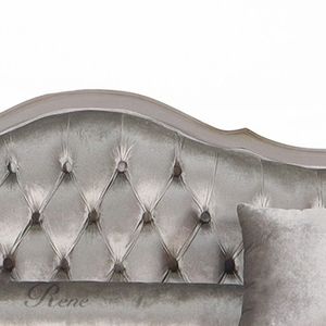 El sofá cama de la serie 5503 está hecho de madera de caoba de alta calidad con espuma suave y tela lisa para un acabado impecable. - Product Image 2