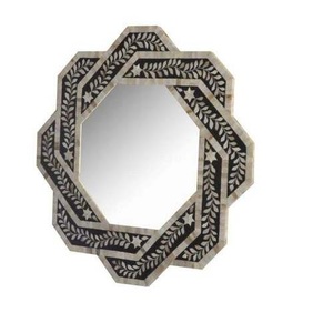 Décoration de la maison et du jardin Miroir mural de qualité standard Cadre de miroir Finition en incrustation d'os vert Cadre de miroir de taille personnalisée - Product Image 2