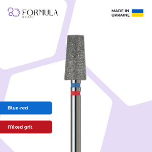 Broca de Diamante de Alto Rendimiento para Uñas, Forma de Cono Truncado, 5.0 mm, Grano Azul+Rojo, Suministros Profesionales para Pedicura 2026 - Product Image 1