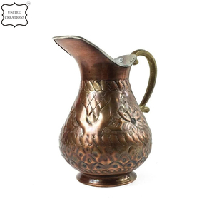 Pichet à eau antique en cuivre gaufré à la main pour restaurants maison Pichet en cuivre antique Pichet à eau en métal - Product Image 4