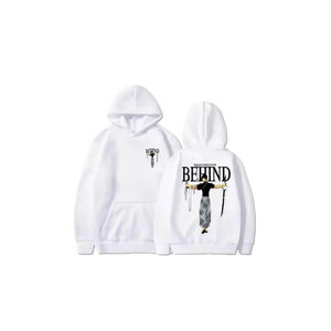 ODM OEM de alta calidad personalizado 100 por ciento de algodón de peso pesado polar sudaderas con capucha hombres patrón sólido pulóver - Product Image 2