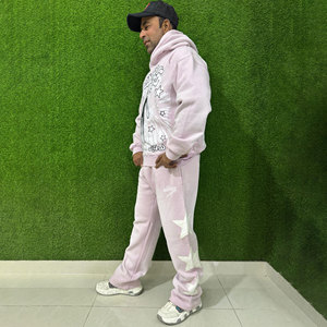 ชุดเซ็ต 2 ชิ้น คุณภาพพรีเมียม ยูนิเซ็กซ์ เสื้อฮู้ด กางเกงคาร์โก้เอวยางยืด ผ้าฟลีซ น้ำหนักเบา โพลีเอสเตอร์ผสมคอตตอน สำหรับฤดูหนาว ไซส์พลัส - Product Image 3