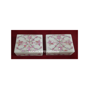 Beautiful Pink Color Inlay Mother of Pearl Inlay <b>Box</b> With Super Quality <b>Ramadan</b> <b>Gifting</b> Boxes of Marble Inlay Mop Jewelry Boxe - Product Image 1