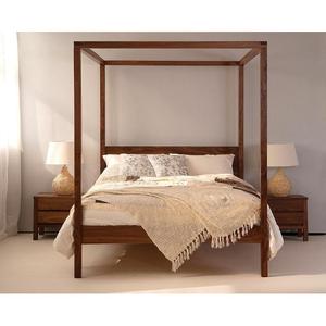 Juego de dormitorio contemporáneo con almacenamiento de cama con póster cúbico de madera maciza - Product Image 2