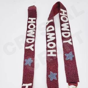 Howdy Star Beaded Purse Strap Customized White Gold Seed Bead <b>Bag</b> Straps Accessories <b>Bags</b> Special <b>Bag</b> Parts Accessories - Product Image 1