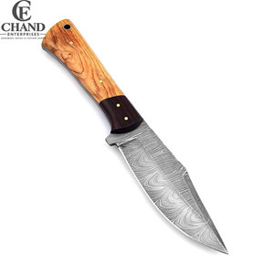 Couteaux de chasse personnalisés en damas - Manche en bois écologique de haute qualité - Service DIY et OEM disponible - Product Image 2
