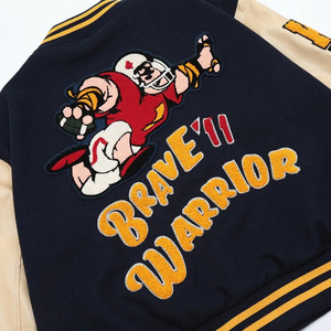 Veste Letterman pas chère à manches en cuir pour hommes Vestes Letterman brodées personnalisées Personnaliser - Product Image 4