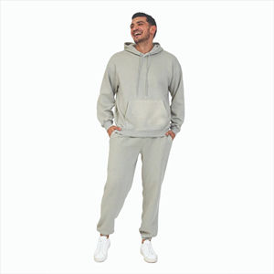 Conjuntos de Chándales Personalizados con Cremallera, Secado Rápido, Algodón, Talla Grande, Sudadera con Capucha y Pantalones Deportivos para Hombre, OEM - Product Image 5
