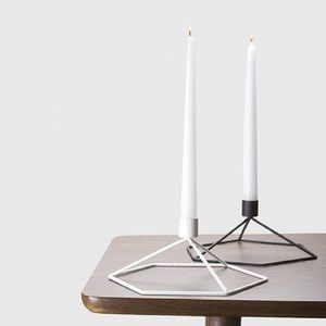 High Quality <b>White</b> Metal Iron Candle Holder Trendy New Design Home Decorative Christmas <b>Candlestick</b> Stand Cheap Price - Product Image 3