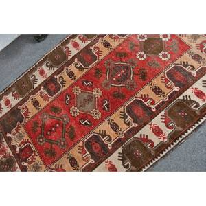 Tapis turc vintage classique 37x56ft rouge marron Patchwork Design grande surface laine Latex forme rectangulaire pour couloir chambre décor - Product Image 5