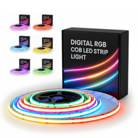 Guirlandes lumineuses 5m IP20 CE ROHS avec contrôle par application et télécommande, bande LED numérique RGB CCT COB AC 220V découpable