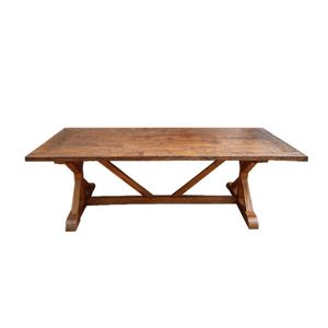 Juego de mesa de comedor de madera de teca rústica moderna Muebles de madera maciza de alta calidad Forma natural para el uso de la cafetería de la sala de estar del hotel - Product Image 5