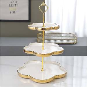 Support de gâteau nordique élégant à 2 niveaux décoration durable présentation élégante support de gâteau classique disponible au prix le plus bas - Product Image 4