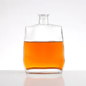Thả trong suốt 180ml 700ml 750ml Gin Rum Whisky rượu mạnh rượu Vodka Chai thủy tinh