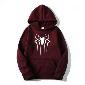 340 GSM 100% Cotton Fleece Solid Hooded <b>Spider</b> <b>Hoodie</b> Heavyweight Oversized Casual Streetwear Breathable Quick Dry Screen Print - Product Image 1