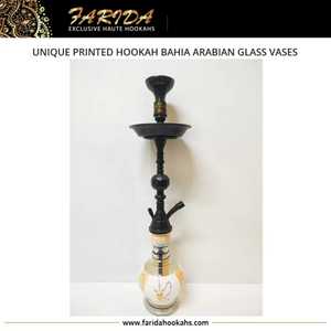 Jarrones de cristal árabe de lujo al por mayor de alta calidad diseño egipcio único impreso Mini Hookah con laca Technics Bahia Eyes - Product Image 2