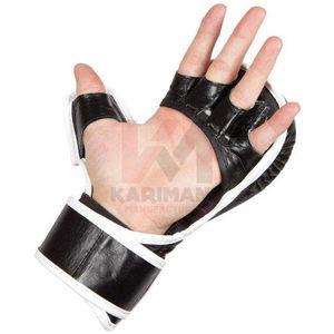 ถุงมือ MMA สำหรับฝึกซ้อม ลายโลโก้สั่งทำ สีดำขาว หนังสังเคราะห์ ถุงมือกีฬา ถุงมือฝึกซ้อมในยิม ถุงมือศิลปะการต่อสู้ - Product Image 3