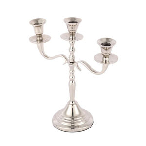 Candelabro de Aluminio de 3 Brazos de Primera Calidad, Portavelas Cónicos Brillantes, Hechos a Mano, Ecológicos, Diseño Moderno, Decoración del Hogar, Pascua - Product Image 1
