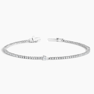 Pulsera de diamantes de moissanita de plata 925 de lujo de 8 pulgadas, joyería helada brillante con chapado en oro para uso diario en fiestas y bodas - Product Image 3