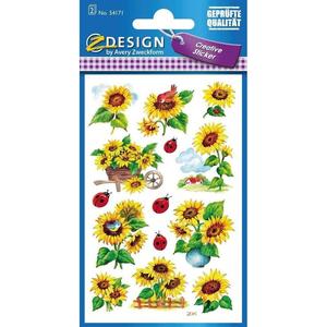 AVERY ZWECKFORM Pack of 10 Sunflower <b>Flower</b> Decorative <b>Stickers</b> 54171 Series - Product Image 2
