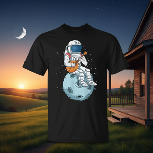 Camiseta de Astronauta Tocando Mandolina, Música Country Bluegrass, Producto Promocional - Product Image 3