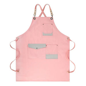 Vente en gros Tabliers de cuisine en coton résistants aux gouttes d'eau à couleur réglable avec impression de logo personnalisé Chef de cuisine avec poche - Product Image 5