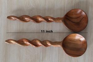 Cuillères jetables artisanales en bois d'acacia, mini-cuillères à condiments écologiques pour fêtes, sauces, sel, épices, trempettes, sucre, miel, usage domestique - Product Image 6