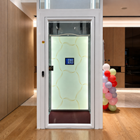 Ascenseur hydraulique pour villa, ascenseur pour passagers, design moderne, sans salle de machine, cabine blanche pour l'immobilier haut de gamme
