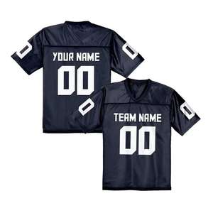 Custom Light Blue American Football Jersey Personalized Team Name Number V Neck <b>Short</b> Breathable <b>Mesh</b> Anti-Bacterial Sports - Product Image 3