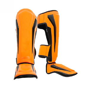 Twins Shin cuero genuino Kick Boxing entrenamiento de alta calidad personalizado al por mayor espinilleras profesionales hechas en Pakistán - Product Image 3