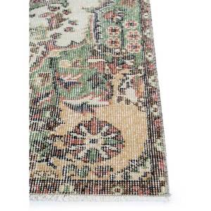 Alfombra de Lana Anudada a Mano, Rectangular, Abstracta, con Medallón Verde Vintage, para el Hogar, Alfombra Grande para Sala de Estar, Pasillo, Pae-2730 - Product Image 4