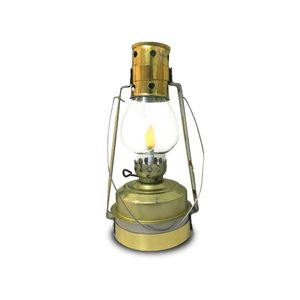 <b>Vintage</b> Traditional Home Decorative Brass Oil Table Lamp Chimney Hanging <b>Glass</b> Lantern Gold Metal Art Style Kerosene Compatible - Product Image 1