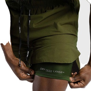 Custom Made OEM Men's Athletic Shorts Nylon & Spandex/Cotton <b>Windproof</b> Breathable Customized Colors Size Logo Wholesale - Product Image 4