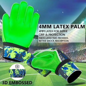 Nouveaux gants de gardien de but en latex allemand imperméables, respirants, à doigts entiers, avec sangle de poignet réglable, fermeture à lacets, protection de la paume de 4 mm - Product Image 3