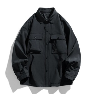 Nuevas llegadas Mujer Camisa Abrigo Otoño Manga larga Mujer Abrigo Casual Chaqueta impermeable Parejas Chaqueta suelta estilo motocicleta - Product Image 3